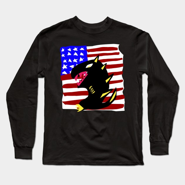 Godzilla flag Long Sleeve T-Shirt by Art engineer